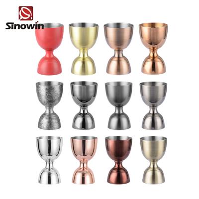 China Stainless Steel Ege Double Metal Cocktail Jigger 30/60Ml Japanese Safe Viable Food Grade for sale