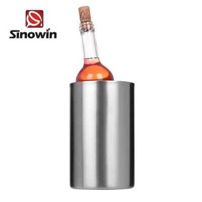 China Sustainable Stainless Steel Wine Champagne Buckets Cooler Ice Bucket Barware Accessories for sale