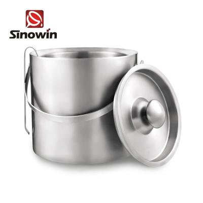 China Sustainable Top Selling Portable Wine Cooler Stainless Steel Bucket Steel Ice Buckets With Wine for sale