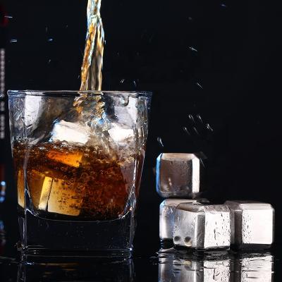 China Brand New Sustainable Square Shape Whiskey Stones Stainless Steel Ice Cubes for sale