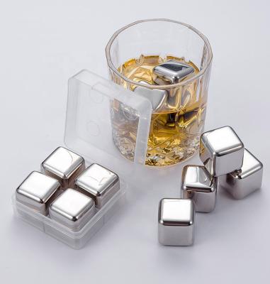 China LFGB Certification Sustainable Eco - Friendly Stainless Steel Ice Cubes Whiskey Stones for sale