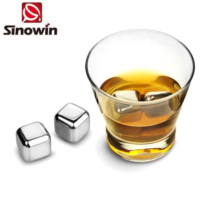 China Reusable Amazon Success Whiskey Sustainable Stainless Steel Ice Cube Stone With Ice Tongs for sale