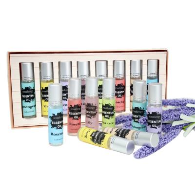 China Skin Revitalizer Lavender Eucalyptus Pink Ball Massage Oil Set Private Label Body Oil Organic Custom Logo Home Massage Oil for sale