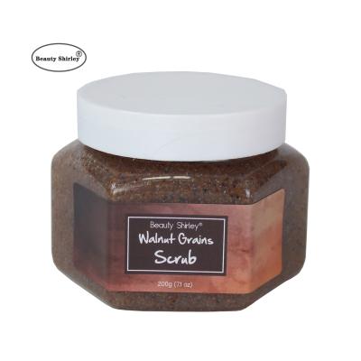 China Exfoliator face and body with coffee brown scrub private labelcustom logo exfoliating body scrub face nut scrub whitening for sale