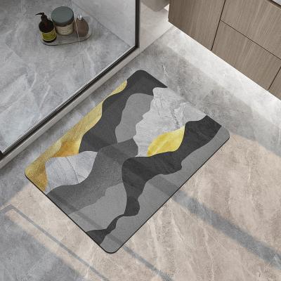 China 40X60CM Washable Mat Super Absorbent Bathroom Floor Mats Non Slip Bathroom Rug for sale