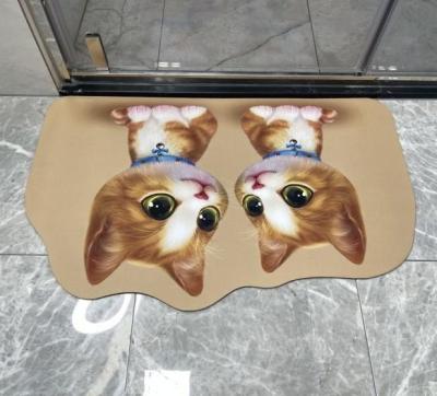 China Customized Washable High Quality Bedroom Decoration Anti Slip Printed Sublimation Bath Mats Hotel Bathroom Mat for sale