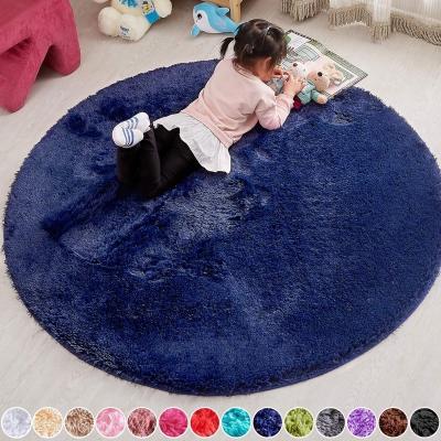 China House Decoration Living Room Bedroom Non-Slip Multiple Use Non-Slip Fluffy Blanket Shaggy Soft Round for sale