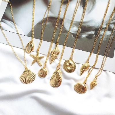 China Odm Seashell 6G Necklace Gold Chain Boho Jewelry Shell Necklaces Collier Collares De Oro 45Cm BOHEMIA for sale