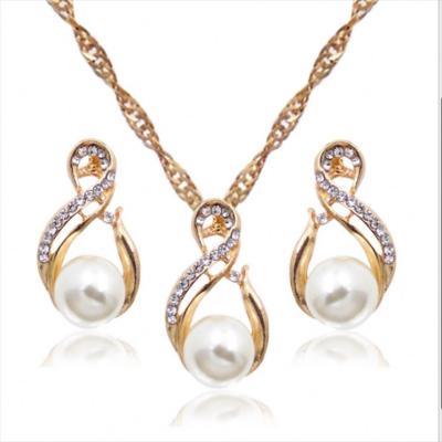 China TRENDY Fashion Design High Quality Women Bead Jewelry Necklace Sets With Diamond for sale