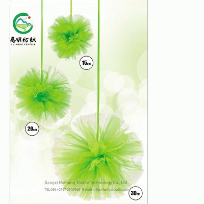 China Hot Sale High Quality Tear-Resistant Gauze Ball Ornaments Wedding Room Handmade Stair Handrail Gauze Ball Christmas Tree Decorations for sale