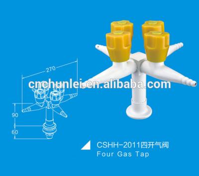 China Commercial Furniture Commercial Furniture Four Gas Outlet Laboratory Faucet With PP Handle for sale