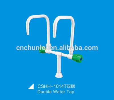 China Commercial Furniture Commercial Laboratory Faucet With Double Outlet And PP Handle for sale