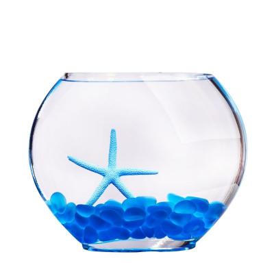 China Transparent Betta Fishbowl Fish Tank Glass Aquarium Stocked Desktop Aquarium for sale