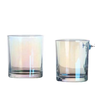 China Customization wholesale home color decoration glass jars for candles home ministry unique decoration glass candle jars for sale