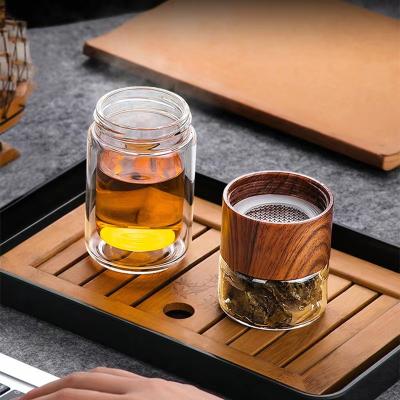 China Viable Filtered Tea and Water Separation and Insulated Tea Cups with Infuser and Lid for sale