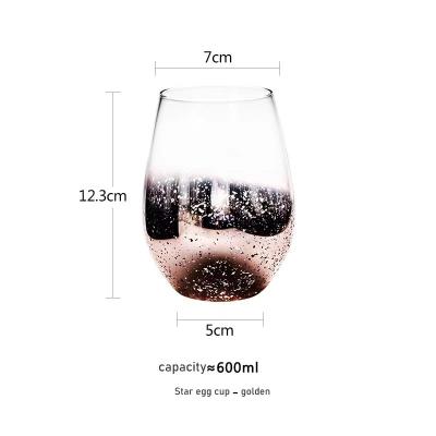 China New Sustainable Style Customized Shining Starry Sky Custom Glass Drinkware Glasses Drink Cup for sale