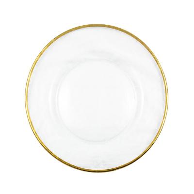 China Viable Creative Luxury Gold Plated Dinnerware Plates 10inch Western Tableware Noodle Platew Porcelain Fruit Steak Dinnerware For Wedding for sale