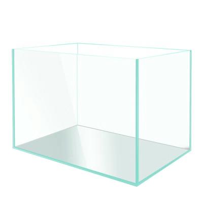 China Multifunctional desktop glass aquarium stocked modern shape fishbowl aquarium for sale