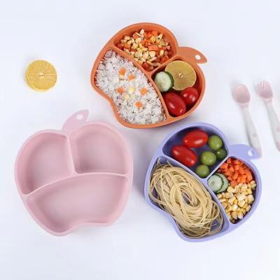 Cina Ciotola riscaldata da microonde del silicone del bambino, ciotola complementare dell'alimento del silicone del grado degli alimenti per bambini in vendita