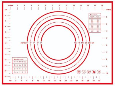 China 2024 Hot Selling 60 * 40cm Factory Customized Logo Kitchen Utensils Silicone Rolling Surface Pads Baking Non Slip Pads for sale