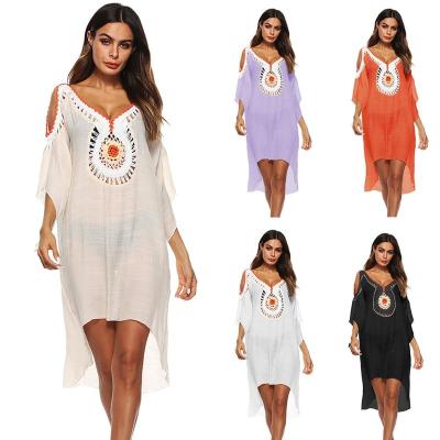 China 2019 women's sexy bikini Anti-UV cover up beach dress swimwear ladies summer vacation beach wear women swimwear beachwear dress for sale