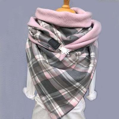 China As Shown New Hot Sale Fashion Winter Women All-match Velvet Scarf Casual Thick Scarf Warm Scarves Shawls for sale