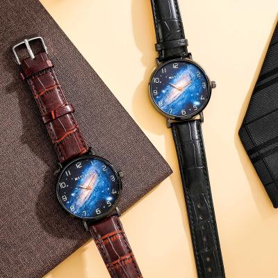 China Popular luminous men's starry watch quartz watch simple ultra-thin waterproof quartz watch for sale