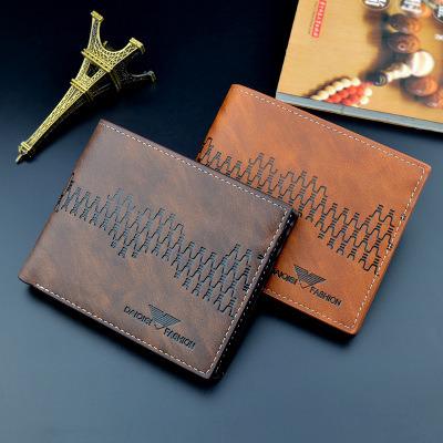 China New Waterproof Men's Wallet Men's Short Fashion Slim Wallet Multi-Card Slots 3 Folds Youth Soft Zipper Business Wallet Men for sale