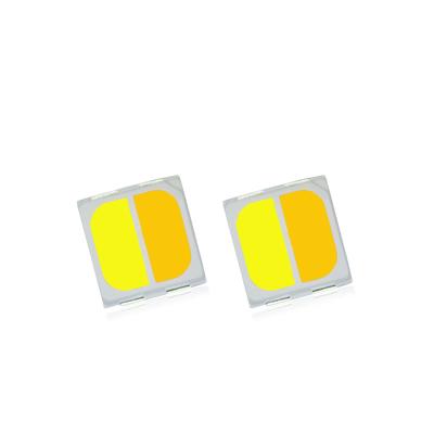 China AlGaInP Bi Color Dual Chip 2700K 6500K 2in1 Warm White Cool White Green + Red SMD 2835 Bicolor smd led diode edatasheet for sale