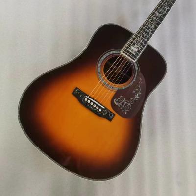 China Custom MT Dreadnought D Body Sunburst Acoustic Guitar Wood Pickguard Martin D45 Guitar for sale