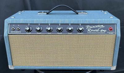 China Custom Grand ′64 Princeton Reverb Tube Guitar Amp Head in Blue Color Fender Amp Clone Guitar Amplifier OEM for sale