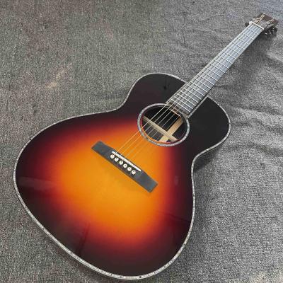 China Custom Solid East Indian Rosewood Back Side OO Parlor Acoustic Guitar in Sunburst Color en venta