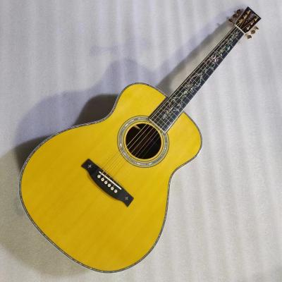 中国 Custom Martin style OM body solid santo back side acoustic guitar 40 inch 販売のため