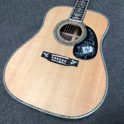 China Deluxe Solid Rosewood Back Side 41 Inch D100aa Type Spruce Engraved Acoustic Guitar Abalone Inlay for sale