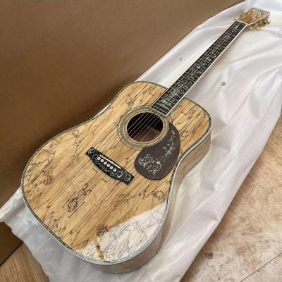 China Custom Maple 41 Inch D Type Acoustic Guitar Abalone Inlays Ebony Fingerboard en venta