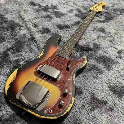 China Custom 4 Strings P Precise Bass Guitar in Vintage Relic Finishing Accept Bass OEM for sale