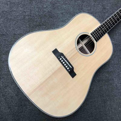 China Custom Grand J45AA Solid Wood Acoustic Guitar White Binding in Natural Color for sale