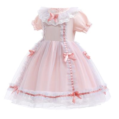 China Breathable Gauze Puffy Bows Princess Tutu Skirt Children Clothing Lolita Girls Baby Dress Kids Clothes For Tuxedo Performance for sale