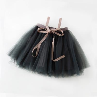 China Spring Breathable Summer Style French Kids Clothes Gauze Puffy Dress Tutu Boutique Skirt Sling Skirt Girls Skirt for sale