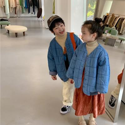 China Infants Boy Girls Coat Long Waterproof Single Breasted Outwear Waterproof Warm Child Coat Solid Cotton Padded Baby Clothes for sale