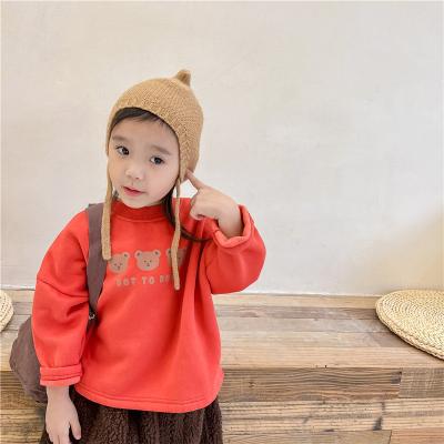 China Anti-pilling Coral Red Boys Designer Brand Clothing Kids Boys Sweatshirt Children Clothing for sale