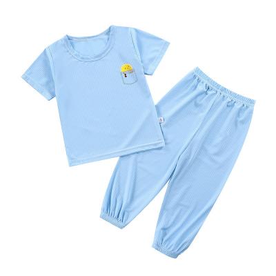 China Eco-Friendly Summer Kids Wear Boys Girls Pants Shorts Sleeved Casual Pajamas Kids Clothing for sale