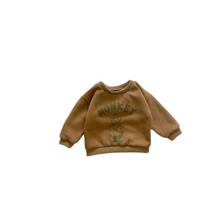 China Anti-wrinkle 2022 Spring Kids Clothes Hoodies Long Sleeve Plush Cute Fleece Pullover Comfortable Sweatshirts for sale