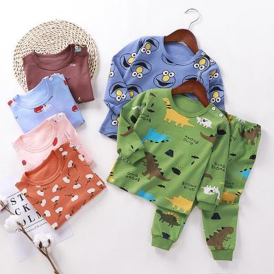 China New Comfortable 100% Cotton Home Wear Cartoon Print Style Child Pajamas Boys and Girls Pajamas Various Autumn Winter Children Sleepwear for sale