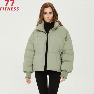 China Autumn Winter New Products Street fashion All-match casual quilt Anti-wrinkle down jacket bread coat cotton zipper puff jacket woman loose for sale