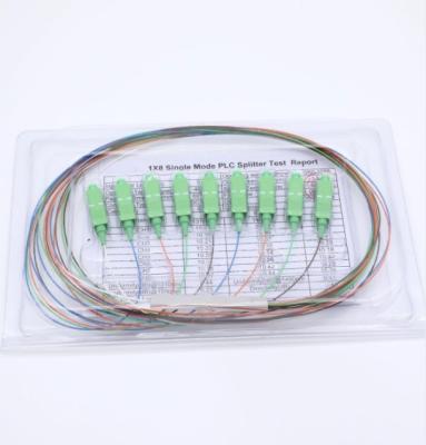 China 1260-1650nm longitud de onda de operación Fibra óptica PLC Splitter 1x9 para red desequilibrada en venta