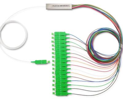 중국 FTTH 마이크로 스틸 튜브 타입 1x16 SC APC 광섬유 Plc FAT 및 FTD를 위한 스플리터 판매용