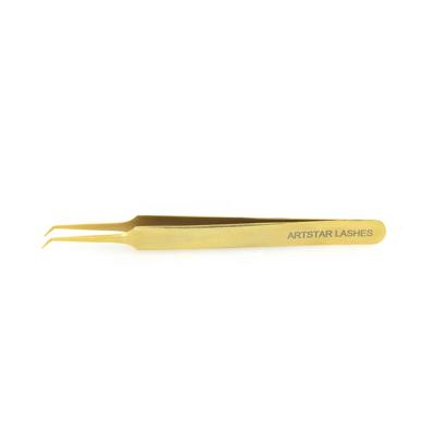 China Best Quality Gold Color Synthetic Hair Tweezers For Eyelash Extension, Most Popular, Easy To Pick False Lashes for sale