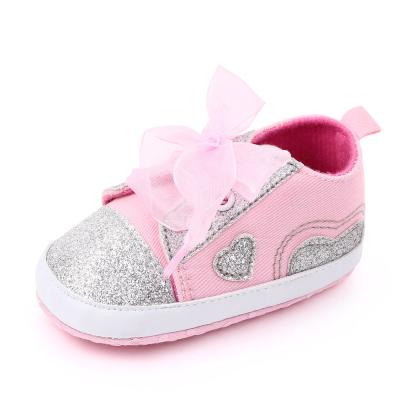 China Anti-odor baby canvas girl shoes fashion loose infant casual shoes princess bling shoes for sale