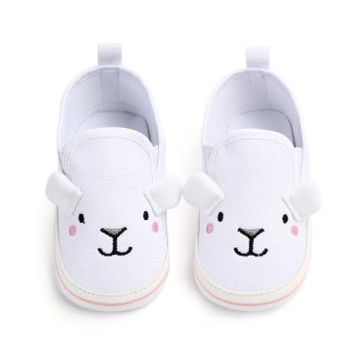 China Cute Anti-Smell Cartoon Animals Toddler Baby Shoes Canvas Prewalker for Boys and Girls Baby Shoes for sale